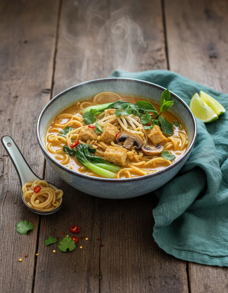 Vegan Laksa Malaysian Curry Soup