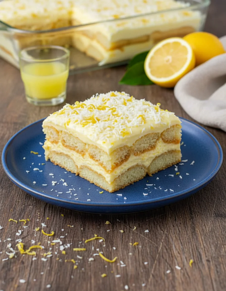 Vegan Limoncello Tiramisu