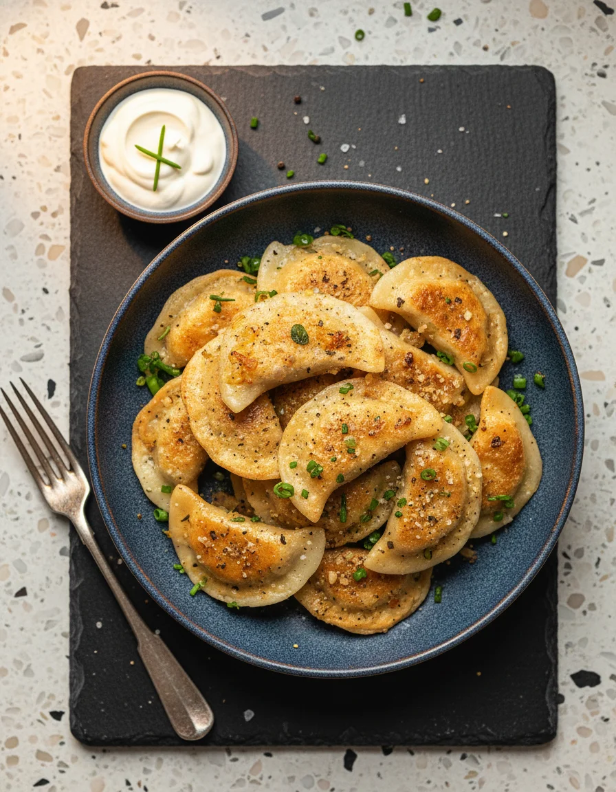Vegan Mushroom and Cabbage Pierogi