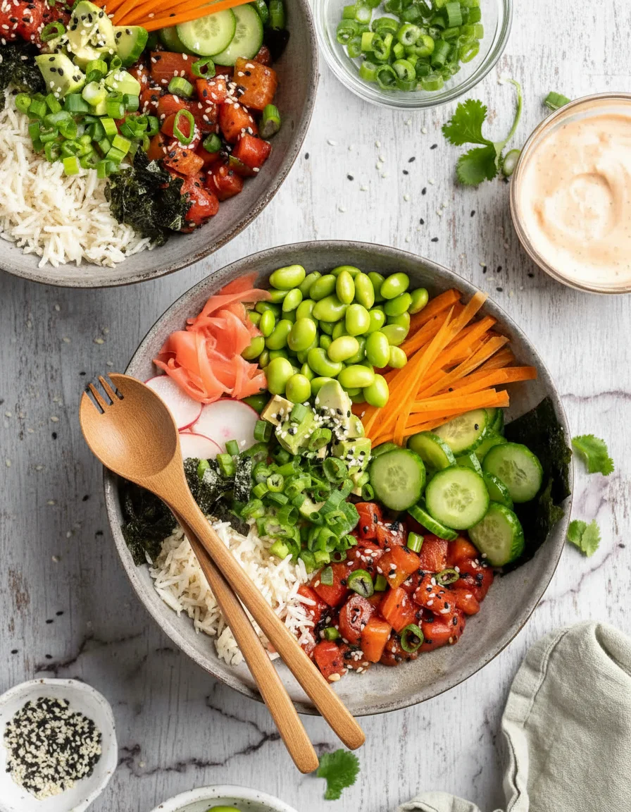 Vegan Watermelon Poke Bowls