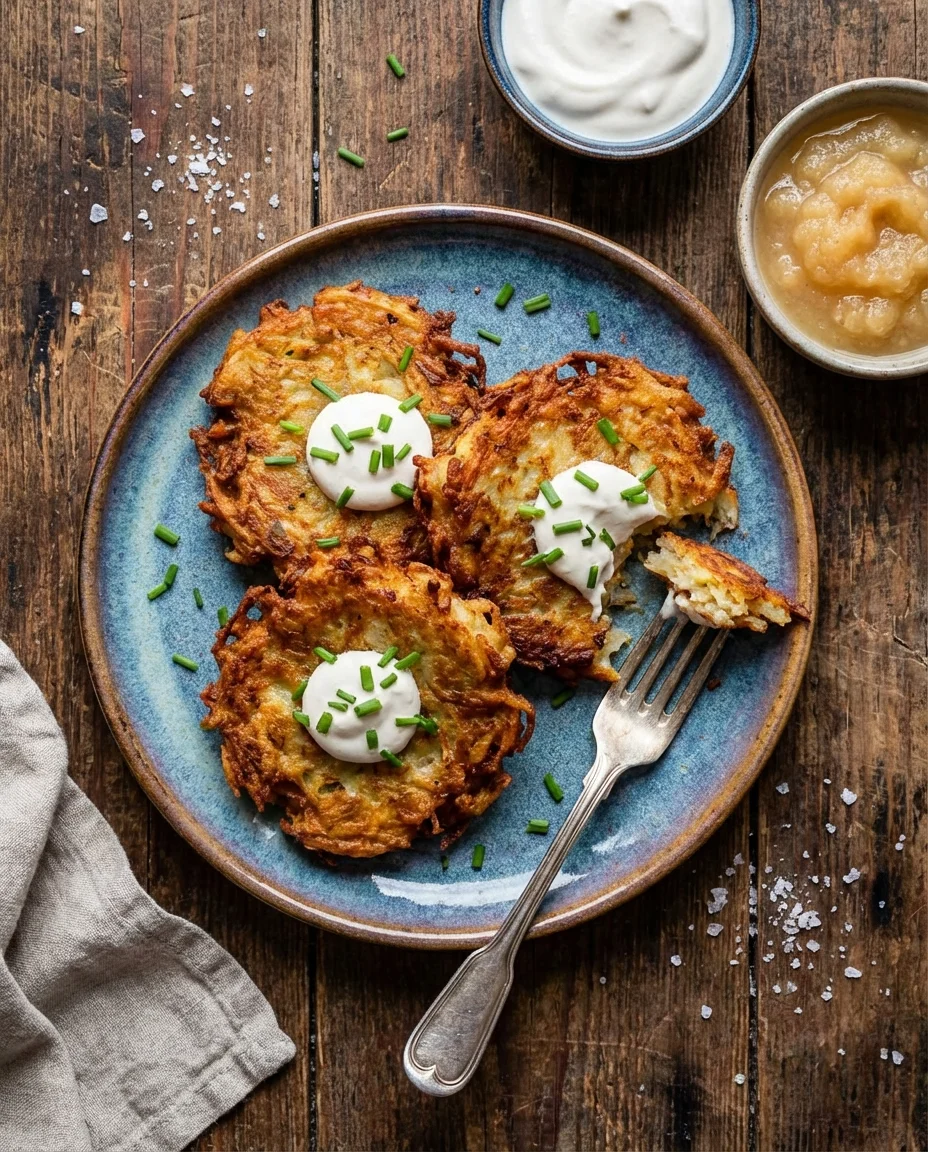 Crispy Vegan Potato Latkes