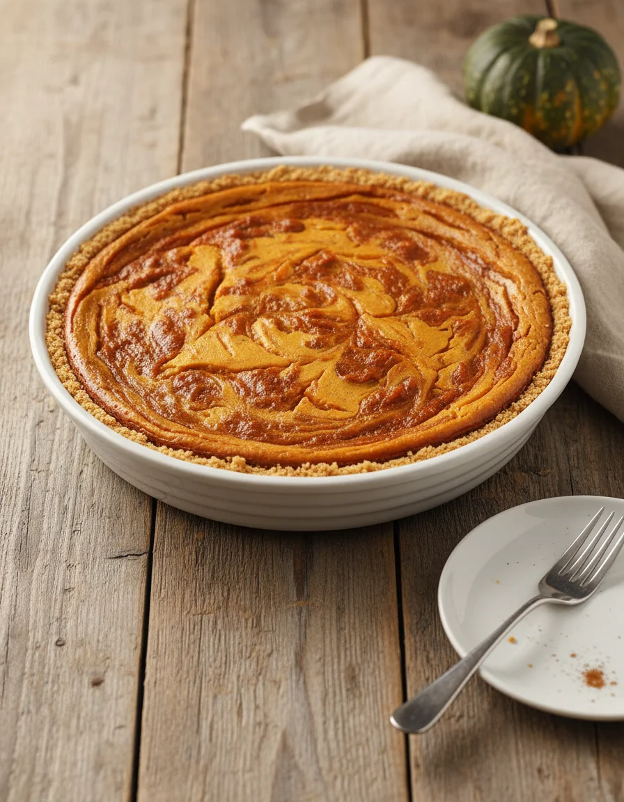Vegan Pumpkin Swirl Cheesecake