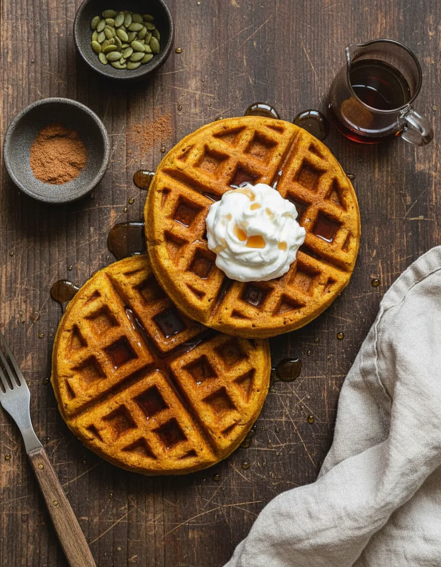 Vegan Pumpkin Waffles
