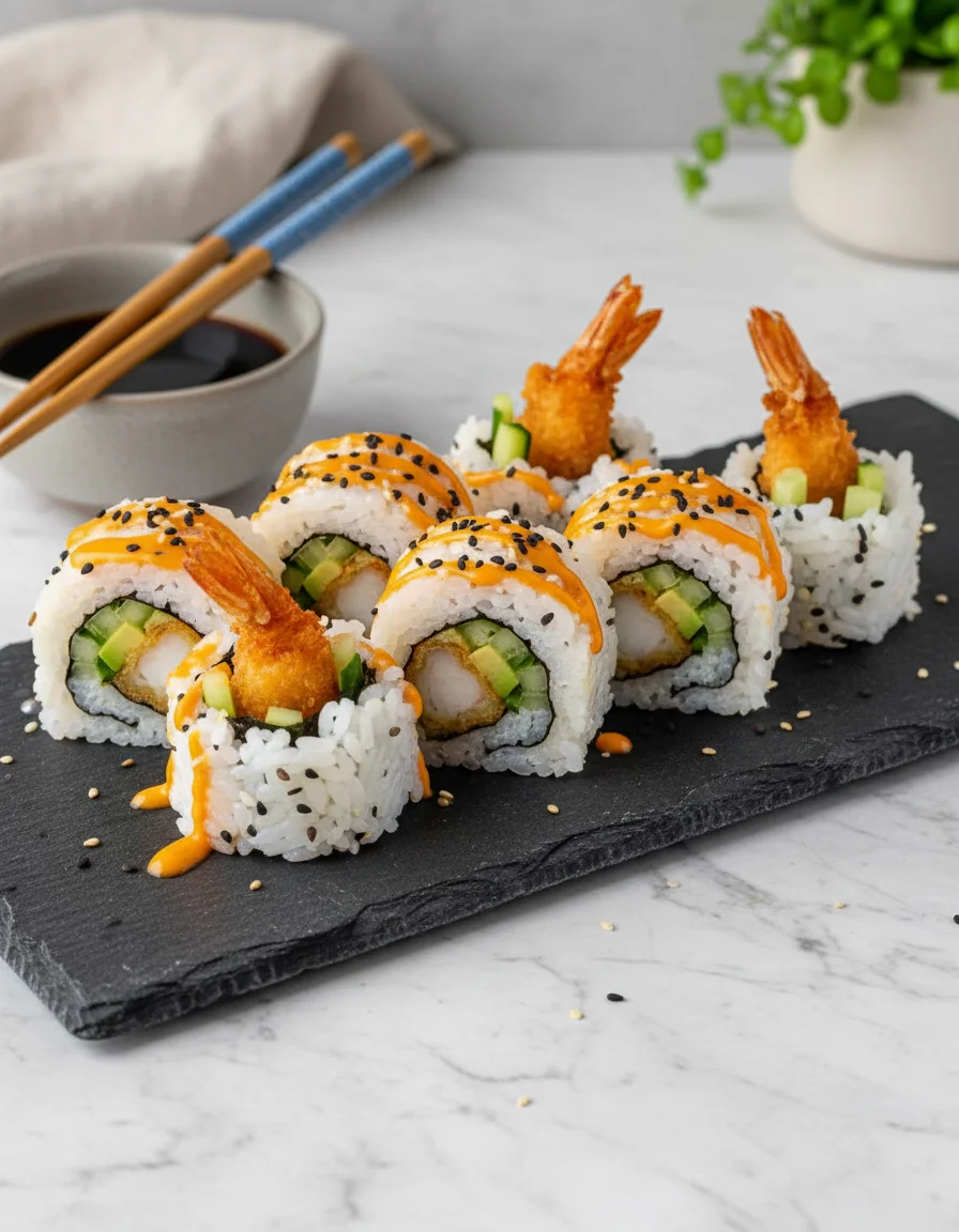 Crispy Vegan Shrimp Tempura Roll