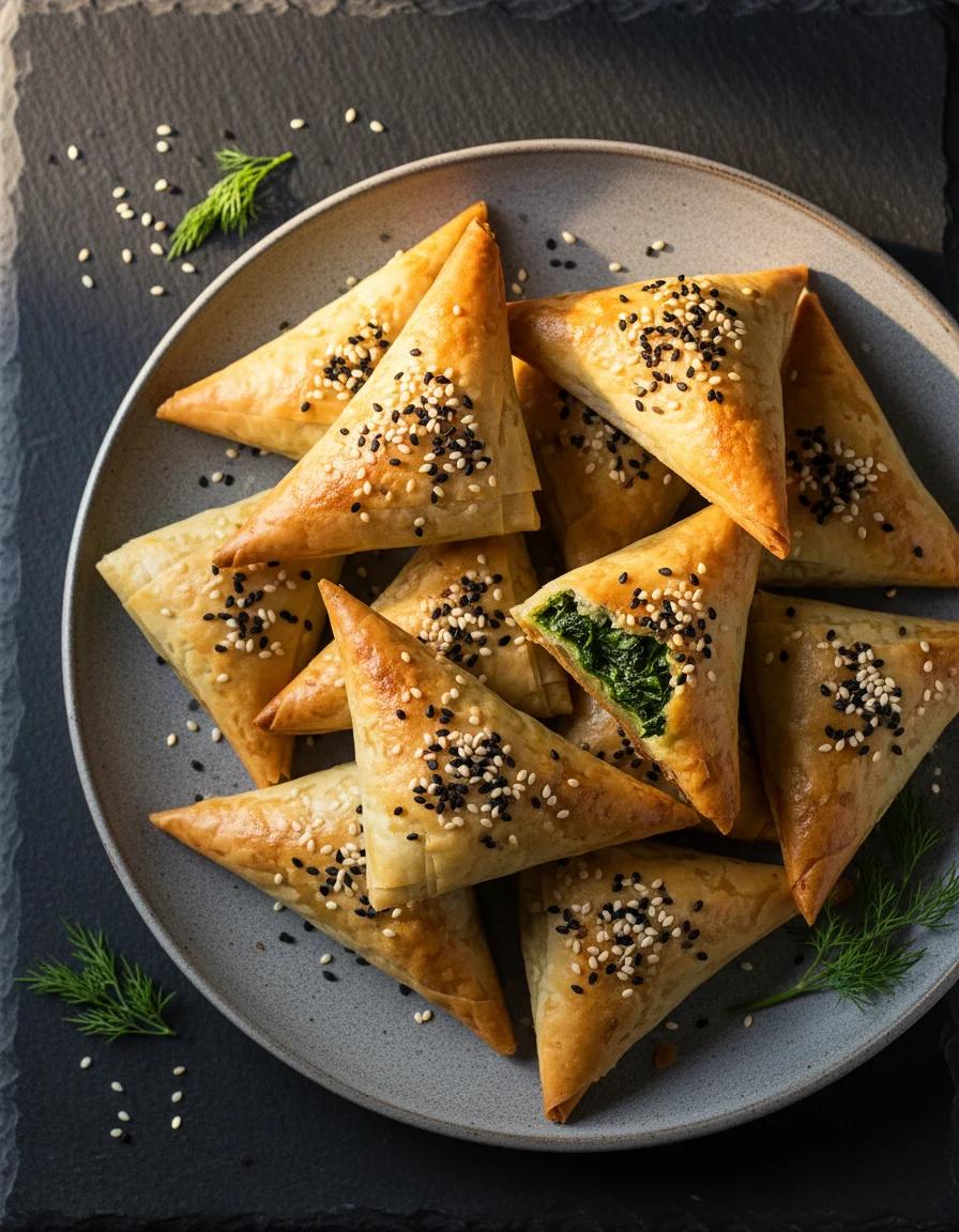 Vegan Spanakopita Triangles