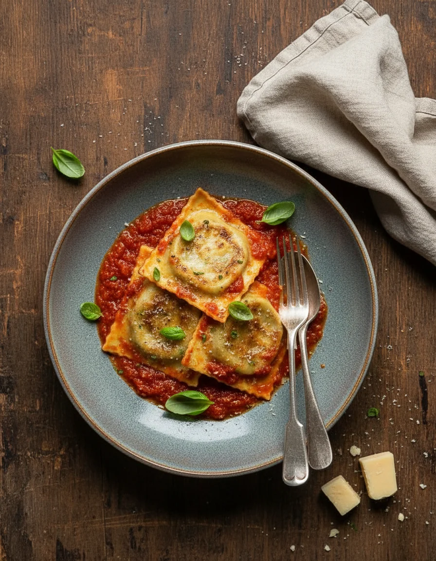 Vegan Wonton Spinach and Cheese Ravioli