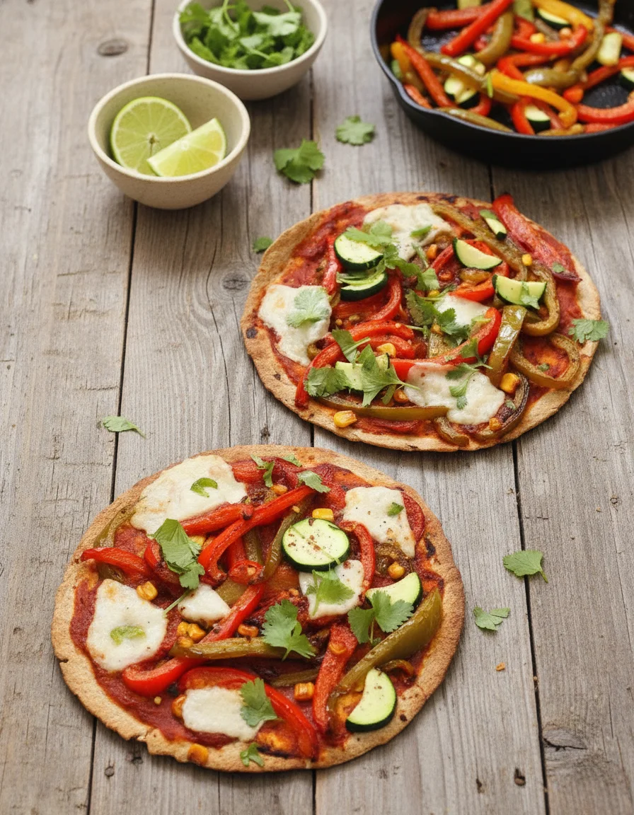 Vegetable Fajitas Tortilla Pizza