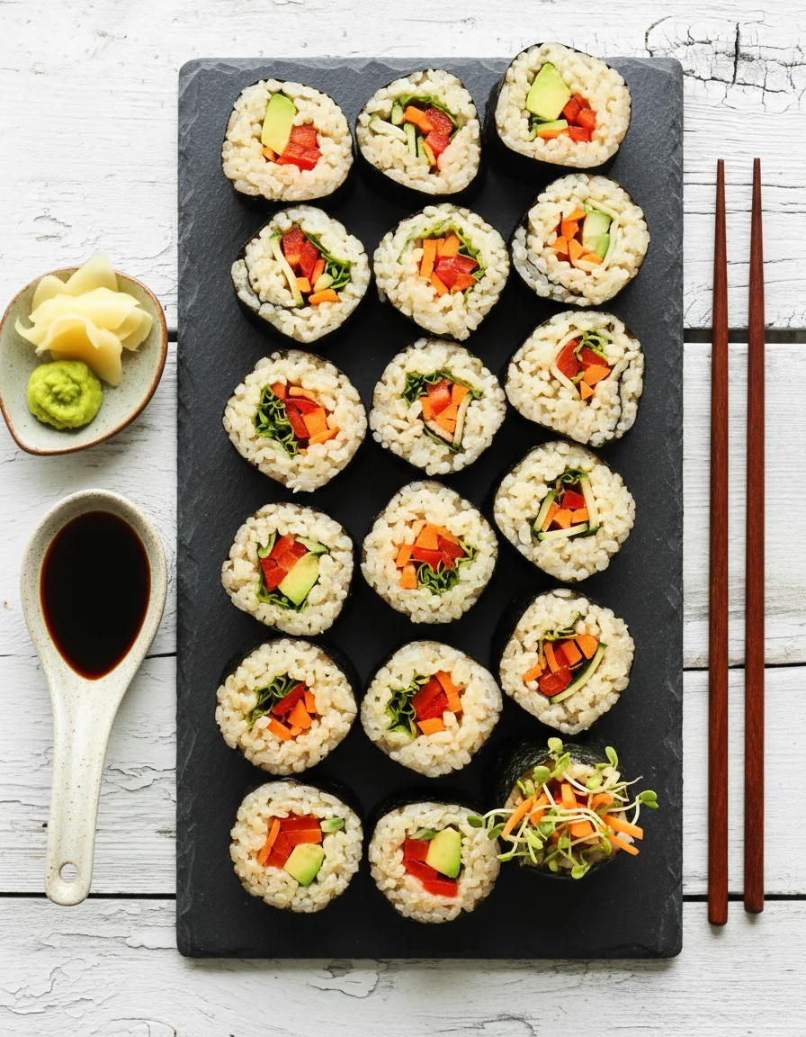 Veggie Brown Rice Sushi