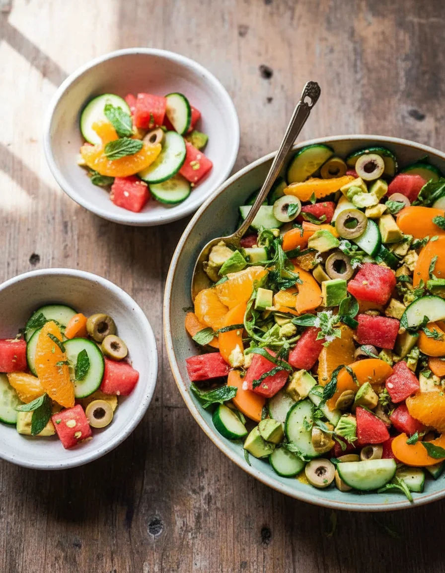 Fresh Watermelon Cucumber Salad
