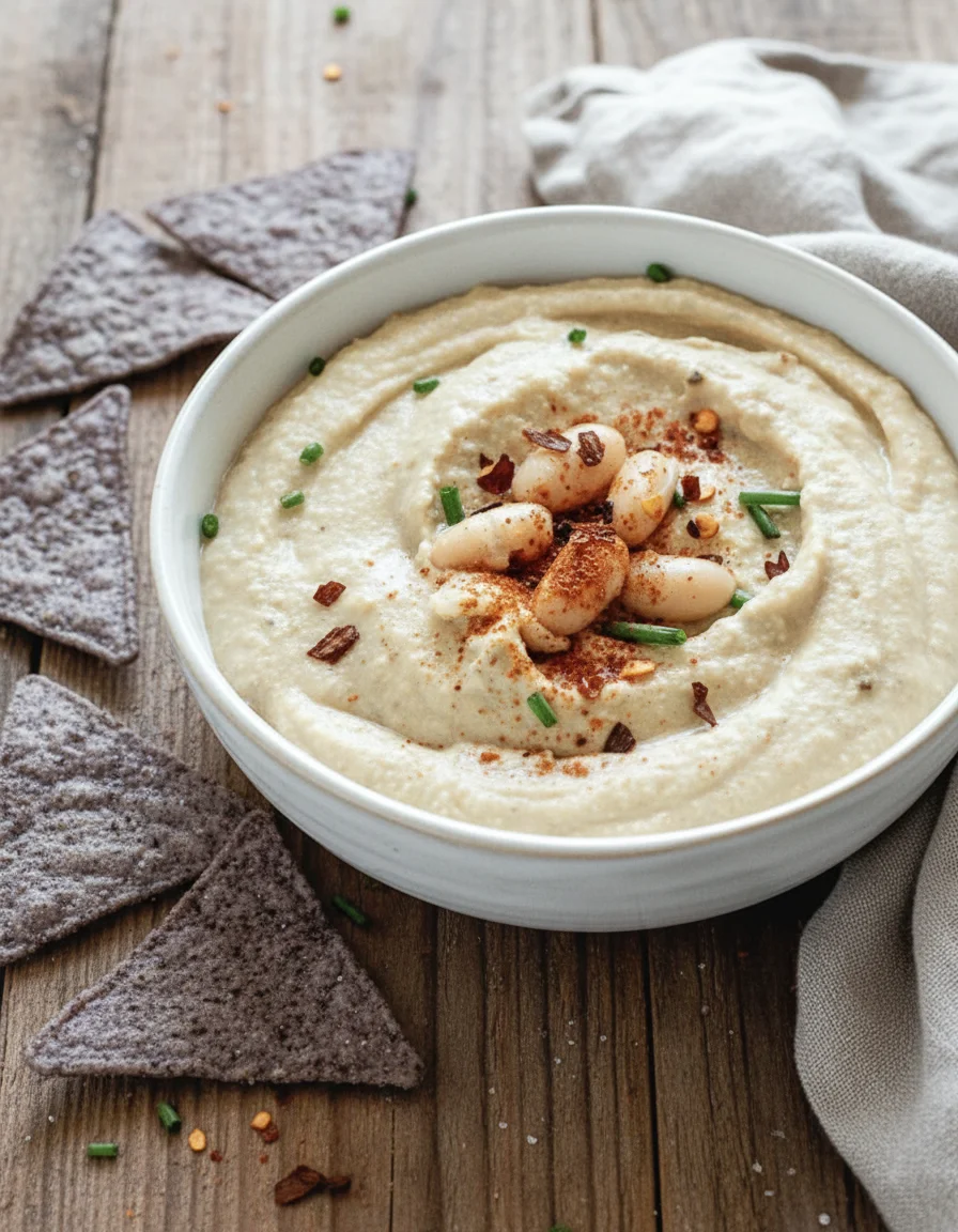 Cold White Bean Dip with Chives