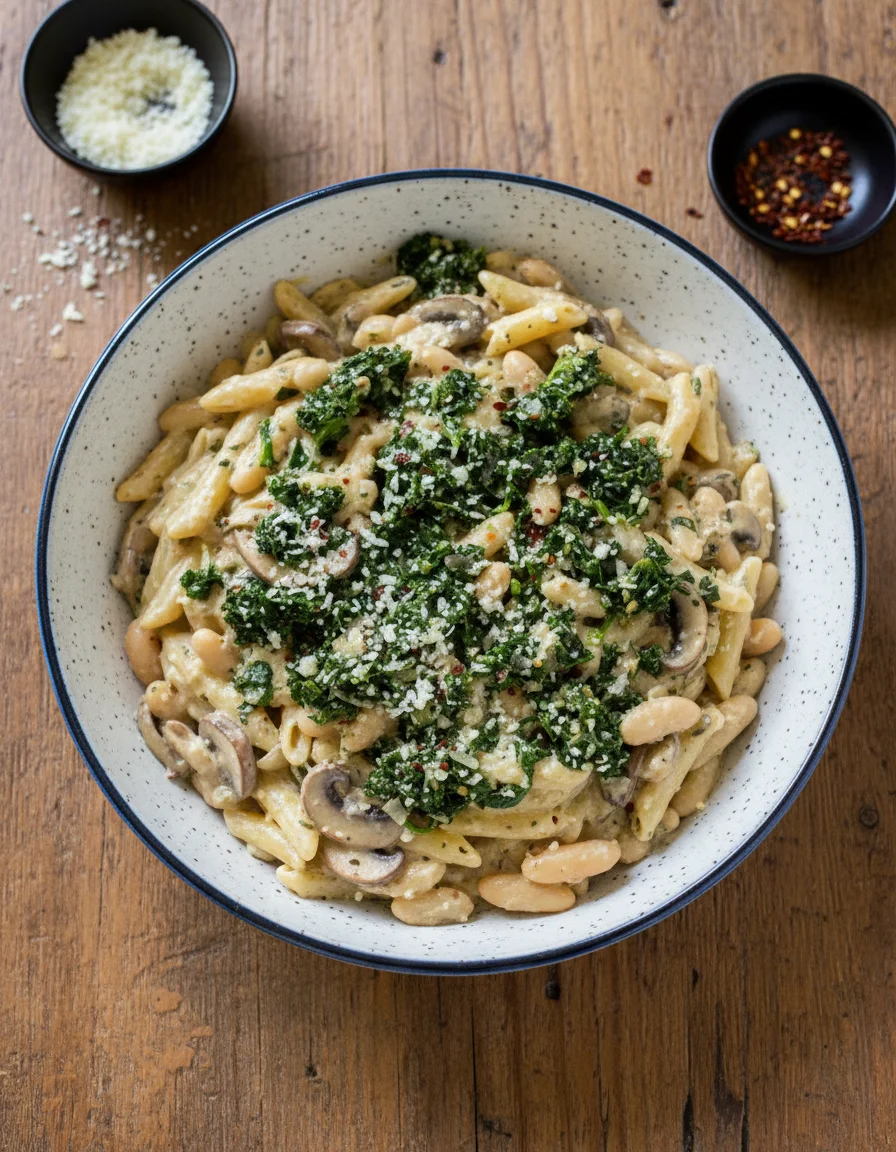 White Bean Mushroom Alfredo
