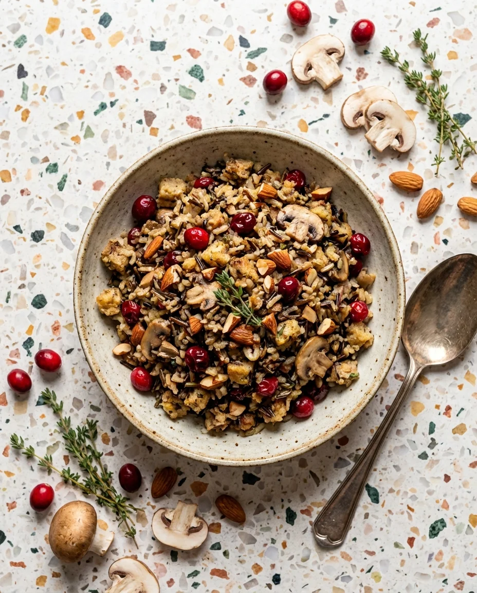 Wild Rice Stuffing with Cranberries